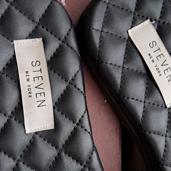 Steven New York Black Quilted Women's Slides Size 8 - Picture 3 of 7